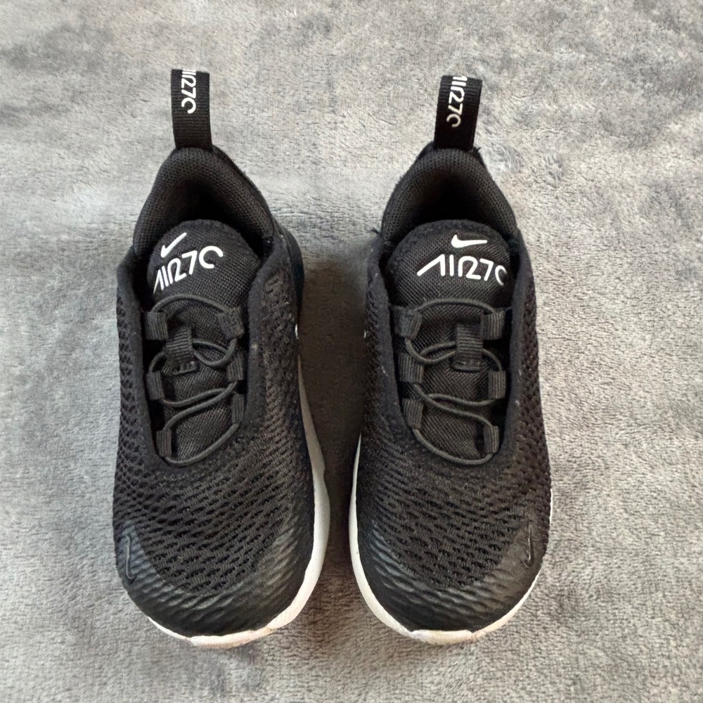 Nike Air Max 270 Toddler Black White Sneakers DD1646-002 Size 7C